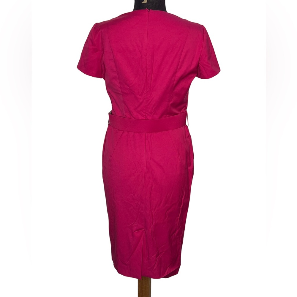 Patrizia Aryton Womens Dress Size 38 Pink Pencil Midi w Matching Belt & Pockets - Picture 5 of 15